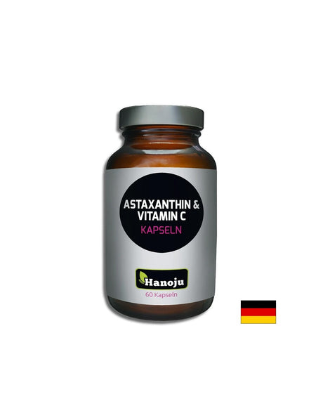 Астаксантин 8 mg + Витамин C 500 mg – Клетъчна защита и антиоксидантна подкрепа, 60 капсули - Feel You