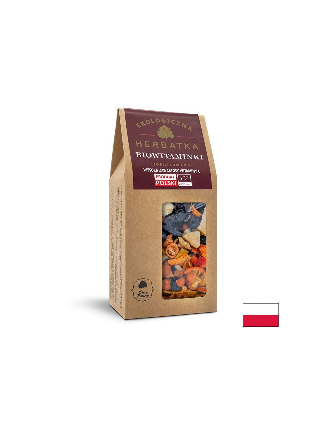 Лиофилизиран чай от плодове и билки Био, 80 g Dary Natury - Feel You