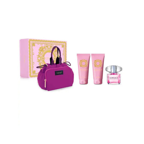 Versace Bright Crystal Eau De Toilette Spray 90ml Set 4 Pieces - Feel You