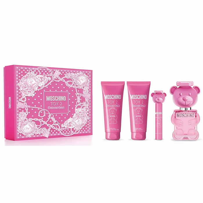 Moschino Toy 2 Bubblegum Eau de Toilette Spray 100ml Set 4 Pieces - Feel You