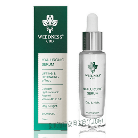 24-часов серум с хиалуронова киселина | 600mg СБД (30ml)  Weedness СБД - Feel You