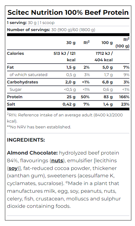 100% Beef Protein - 1.800 kg - Feel You