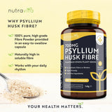 Psyllium Husk Fibre 700mg 180 Vcaps Nutravita - Nutra Best Bulgaria