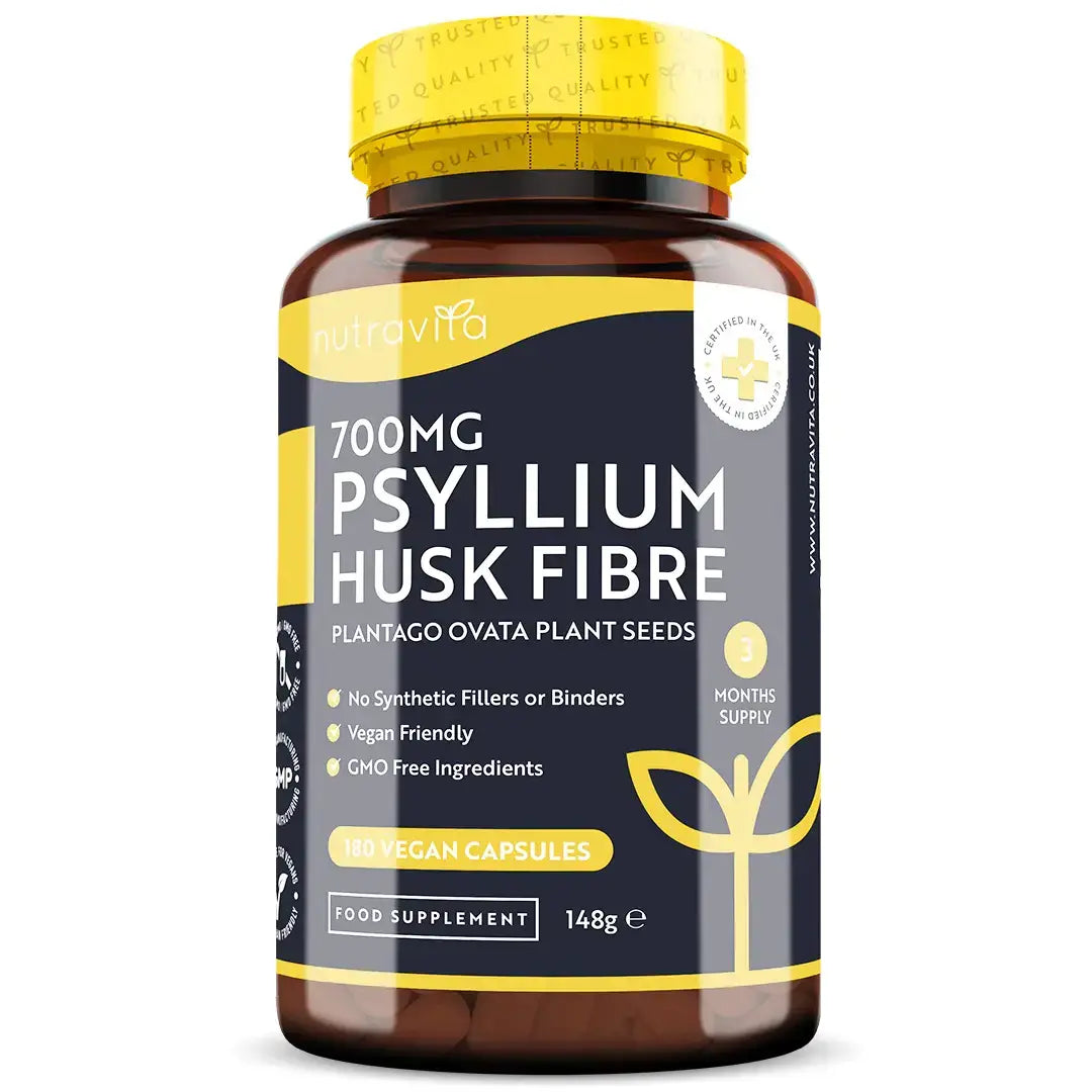Psyllium Husk Fibre 700mg 180 Vcaps Nutravita - Nutra Best Bulgaria