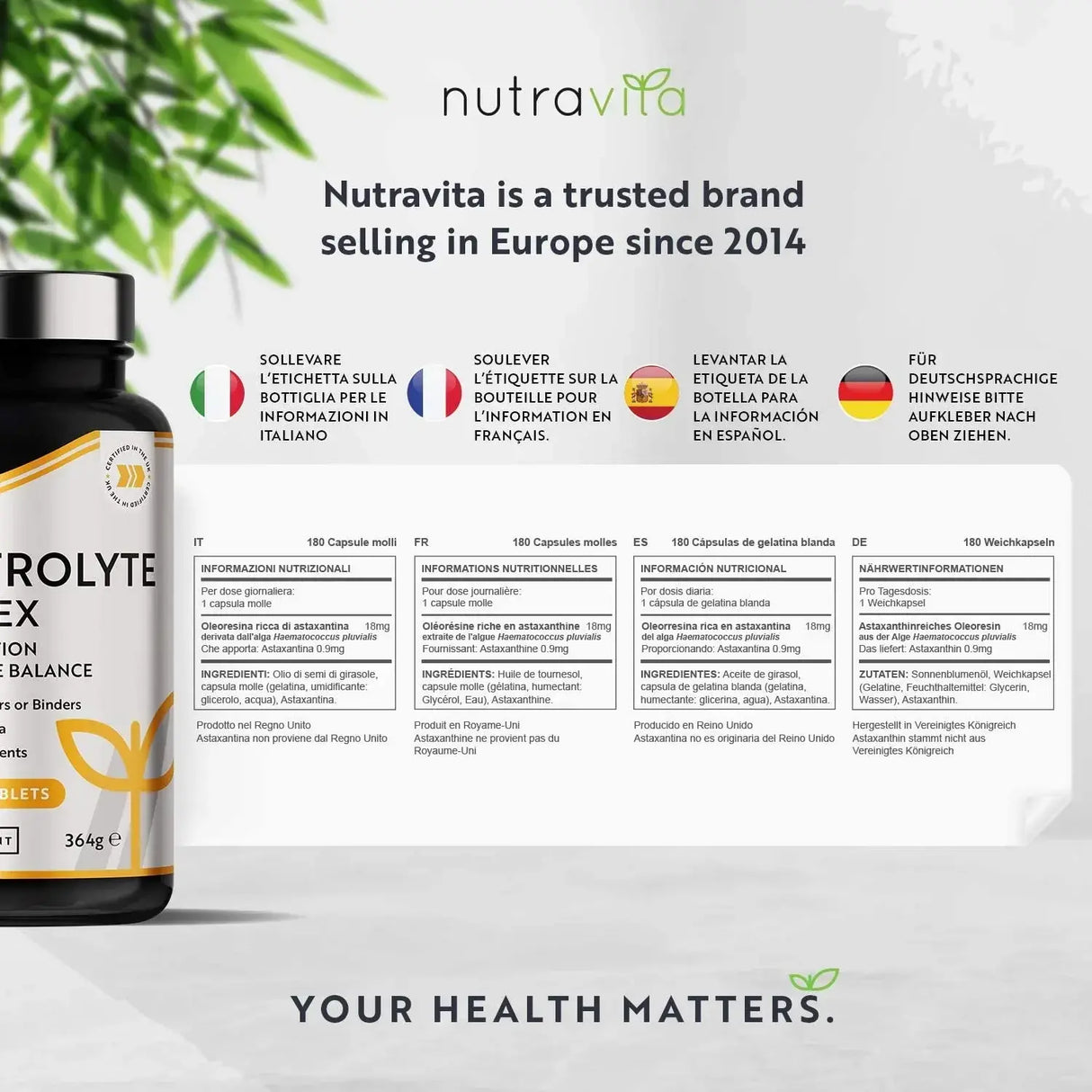 Electrolyte Complex 240 Vegan Tablets - Nutra Best Bulgaria