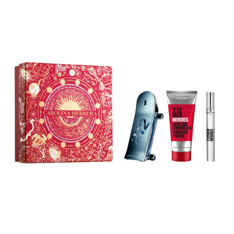 Carolina Herrera 212 Heroes Eau De Toilette Spray 90ml Set 3 Pieces - Feel You