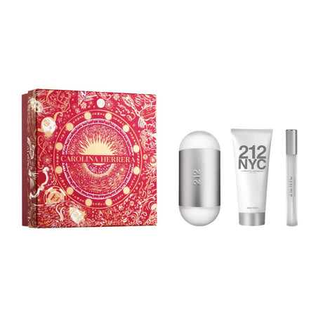 Carolina Herrera 212 Nyc Eau De Toilette Spray 100ml Set 3 Pieces Christmas 2023 - Feel You