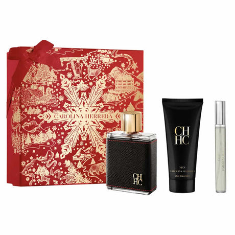 Carolina Herrera Ch Men Eau De Toilette Spray 100ml Set 3 Pieces - Feel You