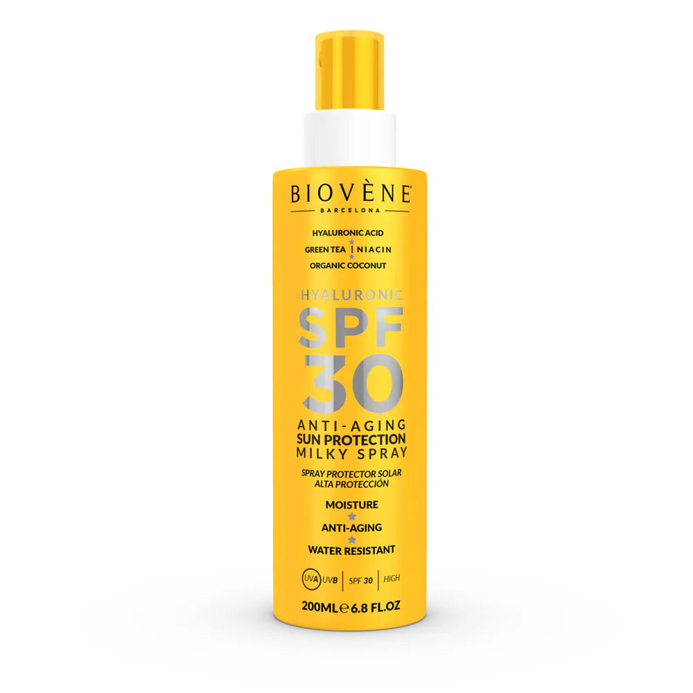 Слънцезащита за лице и тяло SPF 30 с хиалуронова киселина против стареене - 200 мл