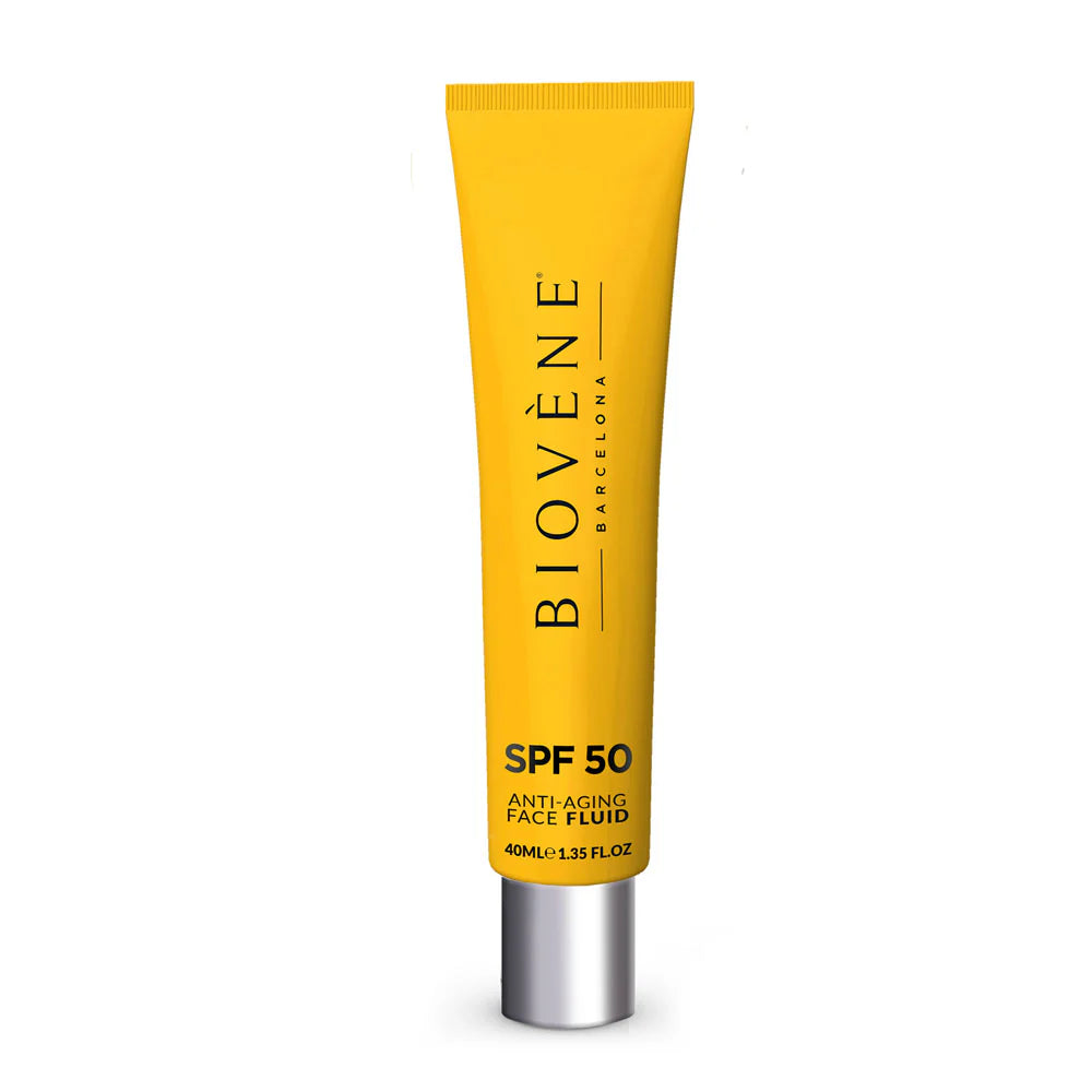 Хидратираща слънцезащита за лице SPF 50 с хиалуронова киселина против стареене - 40 мл