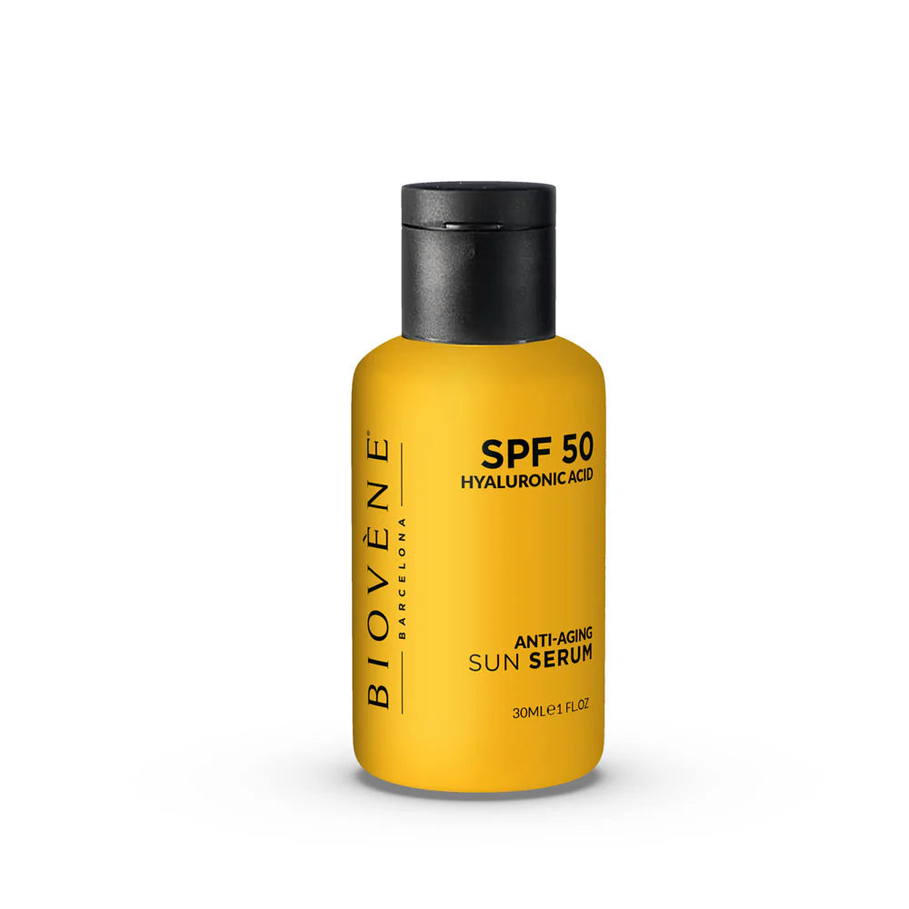 Слънцезащитен крем за лице SPF 50 с хиалуронова киселина против стареене - 30 мл