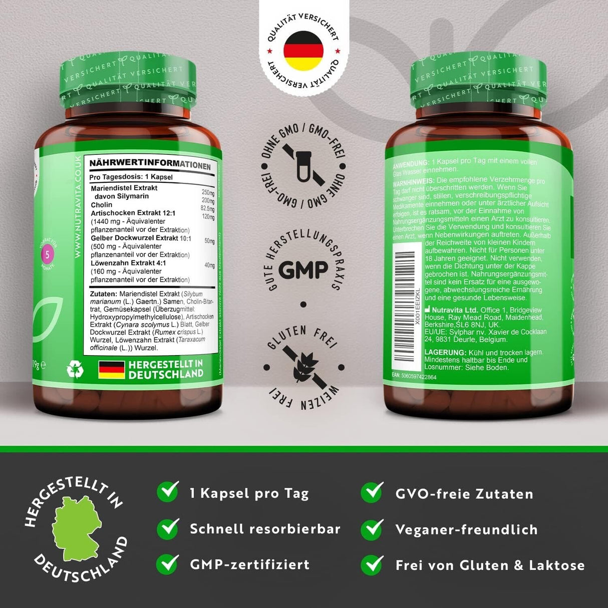 Milk Thistle Complex (80% Silymarin) - 150 Vcaps Nutravita - Nutra Best Bulgaria