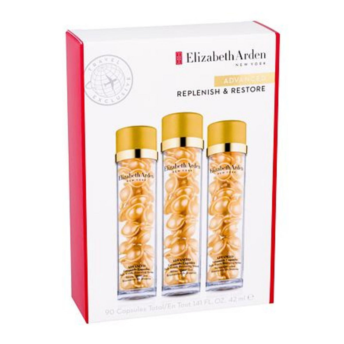 Set Trio, Elizabeth Arden, Advanced Ceramide, Replenishing, Daily, Serum Capsules, For Face, 90 pcs