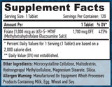 Methyl Folate 1000 mcg / 120 Тabs