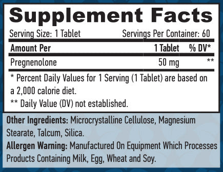 Pregnenolone 50 mg / 60 Tabs