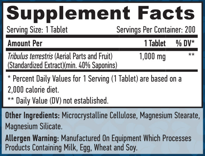 Tribulus Terrestris 1000 mg / 200 Тabs