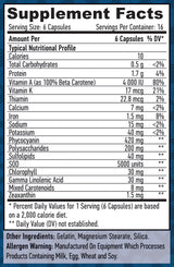 All Natural Spirulina 500mg. / 100 caps.