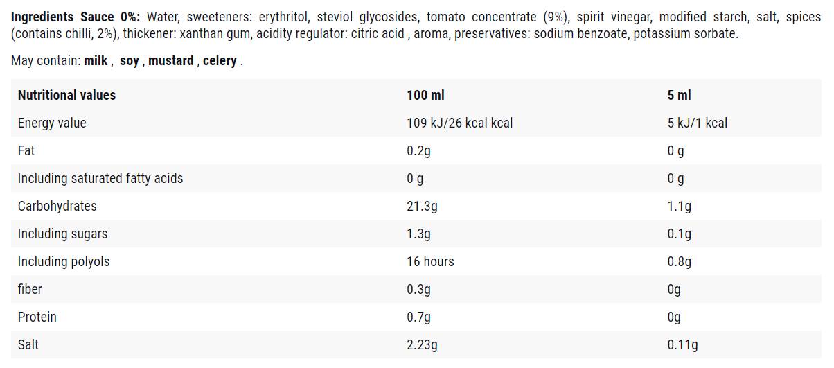 Spicy Ketchup / 0 Calorie Sauce - 500 мл - Feel You