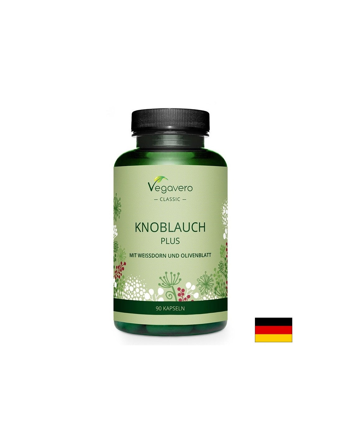 Здраво сърце - Черен чесън + глог и листа от маслина, 90 капсули 5.5x8h - Feel You