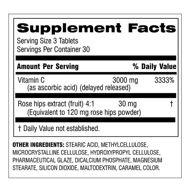 Витамин Ц с шипка със забавено освобождаване - 90 таблетки - Feel You