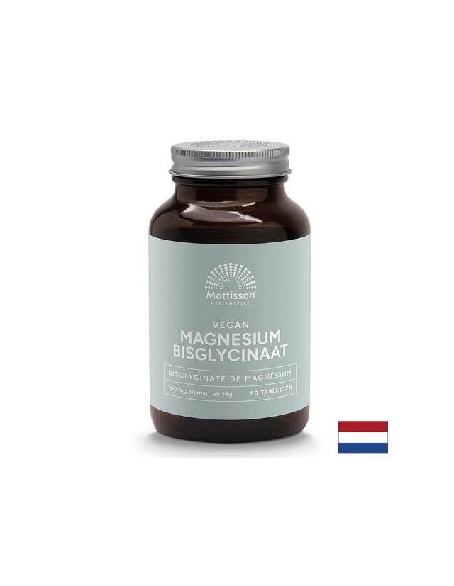 Сърдечна и мускулна функция - Магнезий (бисглицинат), 90 таблетки Mattisson Healthstyle - Feel You
