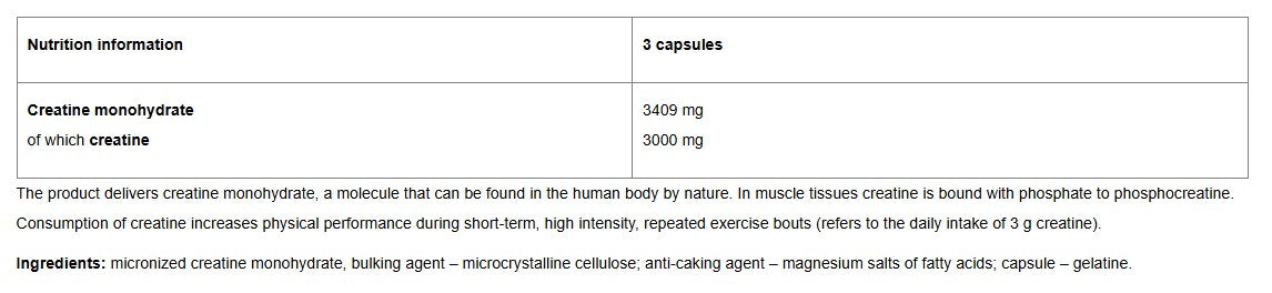 Creatine 1000 Mega Caps / 180 Caps