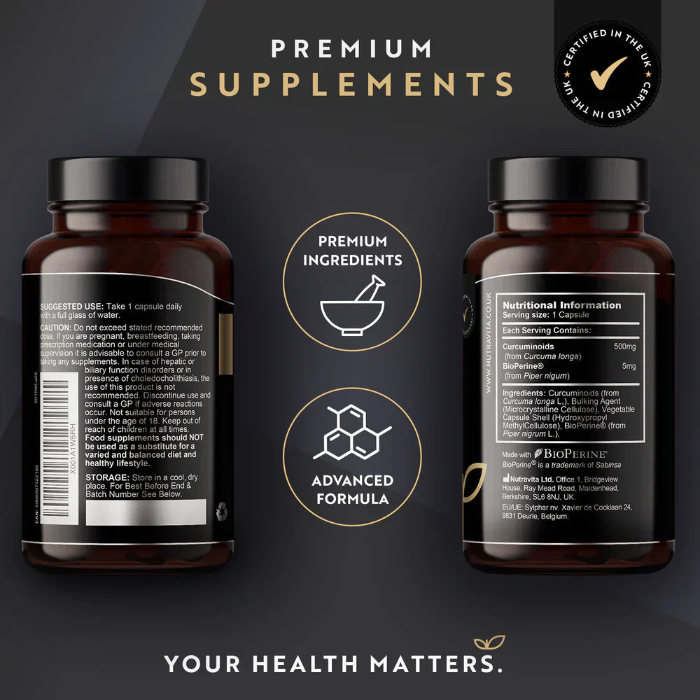 Премиум Куркумин 95% Куркуминоиди с Bioperine® – 120 капсули - Feel You
