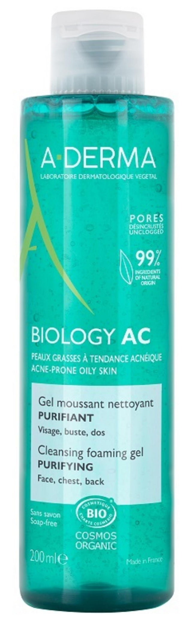 A-Derma, Biology AC, Purifying, Cleansing Gel, 200 ml - Feel You