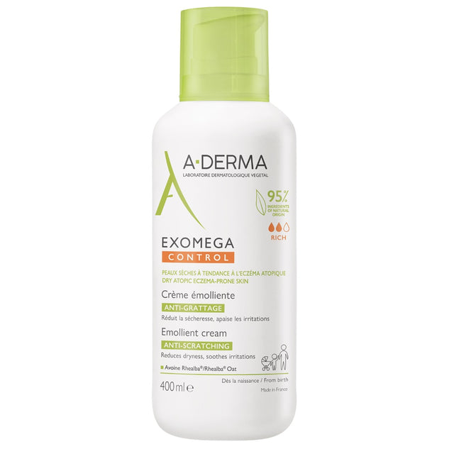 A-Derma, Exomega Control, Emollient, Cream, For Face & Body, 400 ml - Feel You