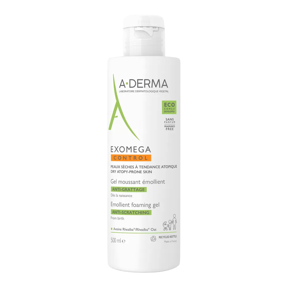 A-Derma - Exomega Control Emollient Foaming Gel - Shower gel - 500ml - Feel You