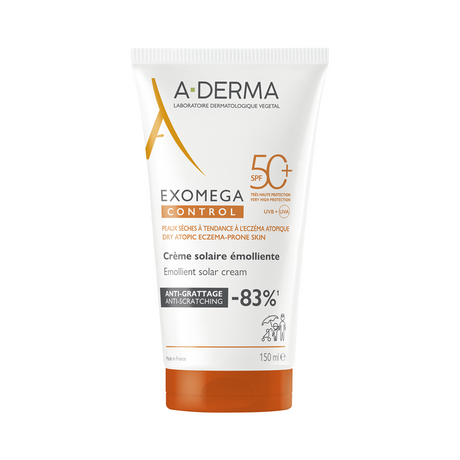 A-Derma - Exomega Control Emollient Solar Cream SPF 50+ - Emolienční ochranný krém - 150ml - Feel You