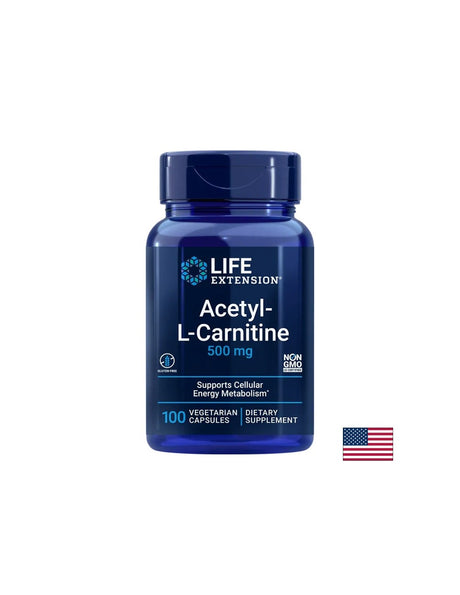 Нервна и мозъчна функция - Aцетил L-Карнитин 500 mg + Витамин С (аскорбил палмитат), 100 капсули - Feel You