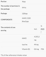 AAKG 1100 Xtra Caps - 120 капсули - Feel You