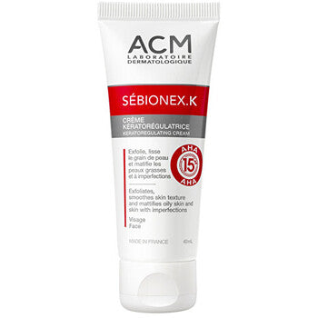 ACM - AHA Acid Sébionex K Keratoregulating Cream - Keratoregulating cream for problematic skin and content - 40ml - Feel You