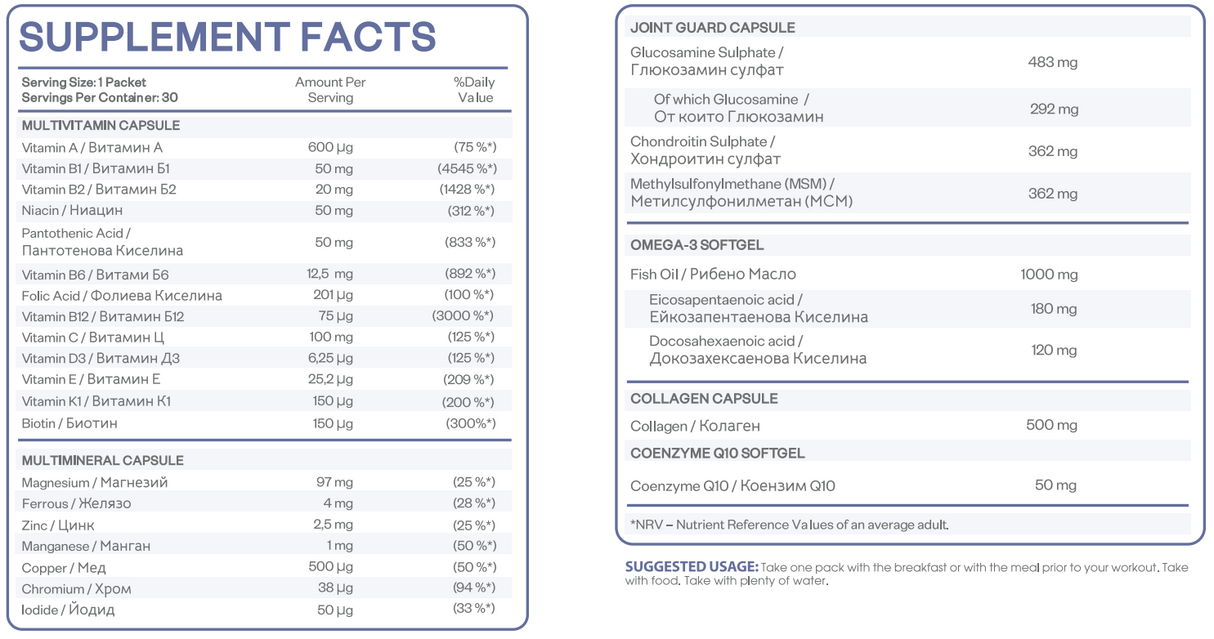 HS LABS - ACTIVE PACK - 30 PACKS