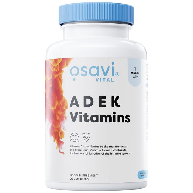 ADEK Vitamins | A + D + E + K | with Quali-D® - 90 Гел капсули - Feel You