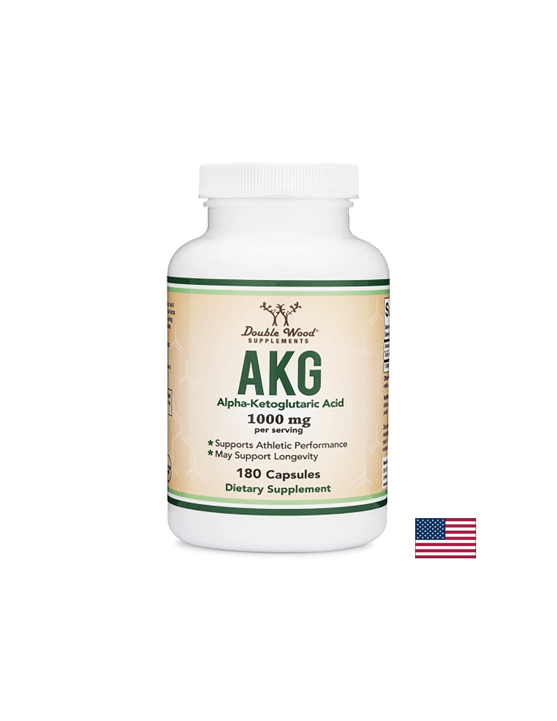 AKG (Alpha Ketoglutaric Acid) / Алфа-кетаглутарова киселина, 180 капсули Double Wood - Feel You