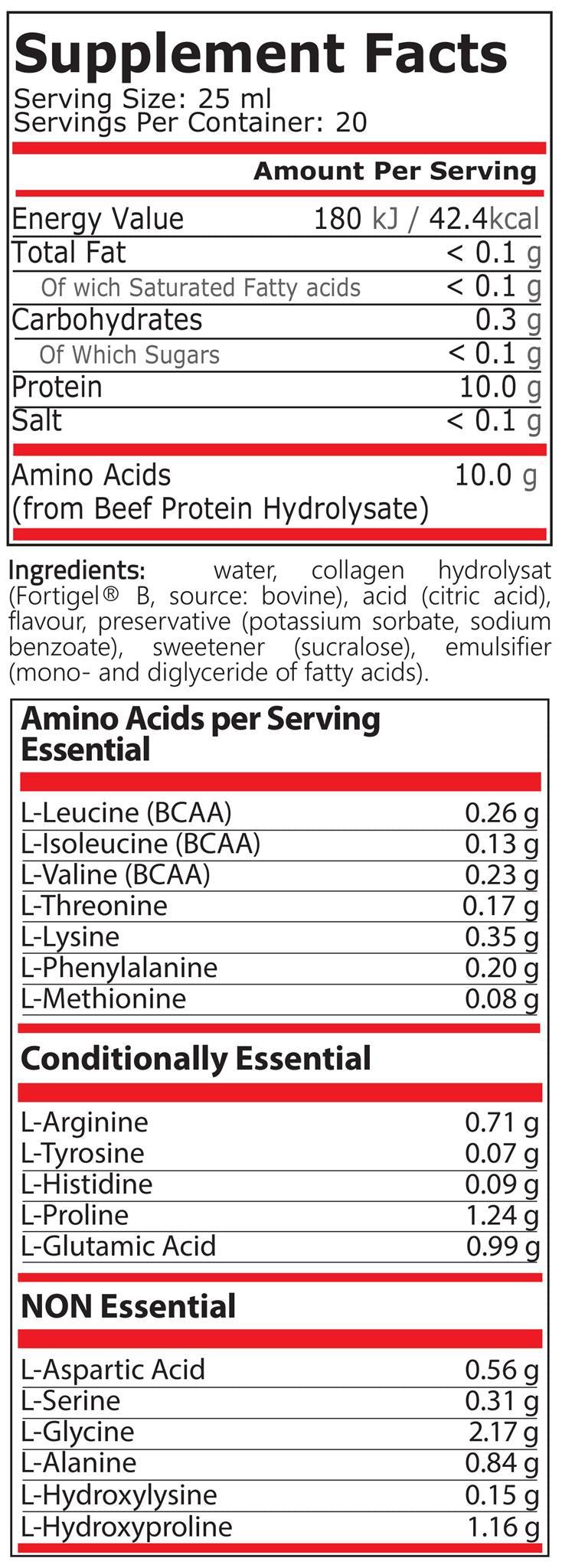AMINO 10 000 - FRUIT PUNCH - 500 ml