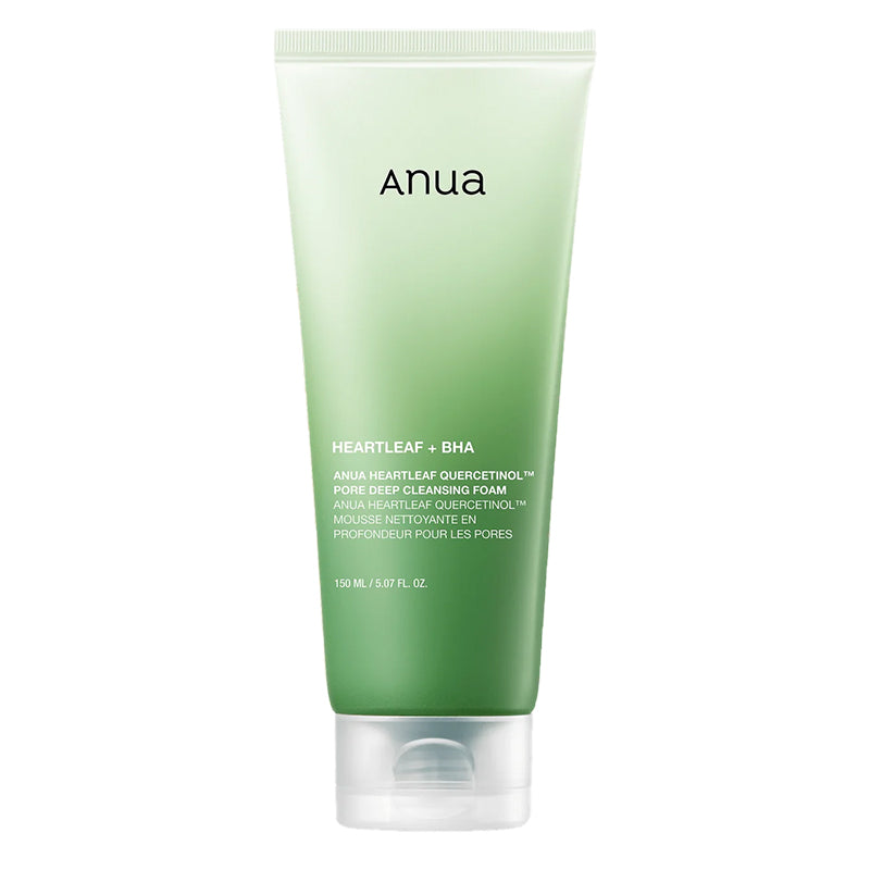 ANUA Heartleaf Quercetinol Pore Deep Cleansing Foam with quercetinol and heartleaf oak leaves, 150 ml - Feel You