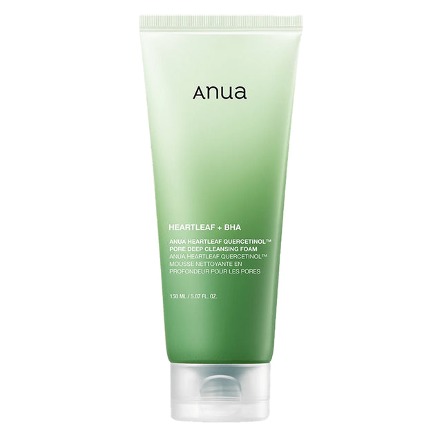 ANUA Heartleaf Quercetinol Pore Deep Cleansing Foam with quercetinol and heartleaf oak leaves, 150 ml - Feel You