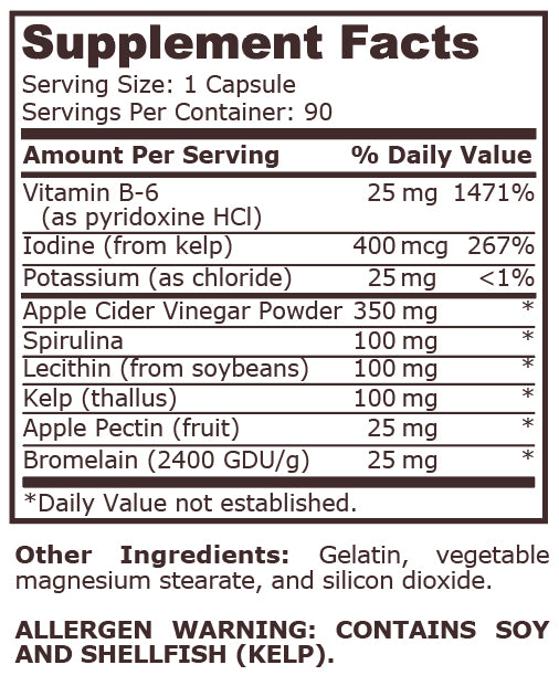 APPLE CIDER VINEGAR - 90 Capsules - Feel You