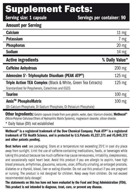 ATP Energy – PEAK ATP 90 Caps. - Feel You