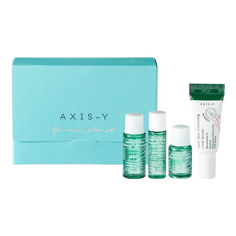 AXIS-Y The Mini Glow Set Cleanser 8 ml + Toner 5 ml + Ampoule 5 ml + Serum 5 ml + Gift Card + Stickers - Feel You