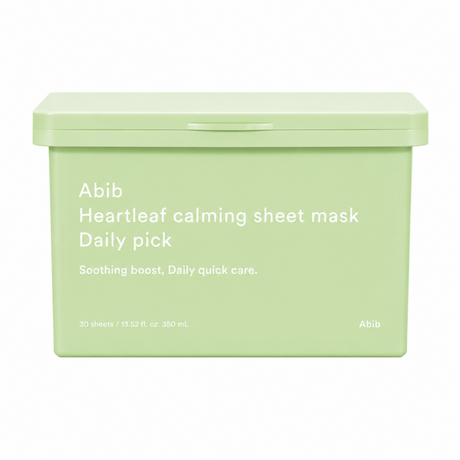 Abib - Heartleaf Calming Sheet Mask Daily Pick, 30 sheets - Feel You