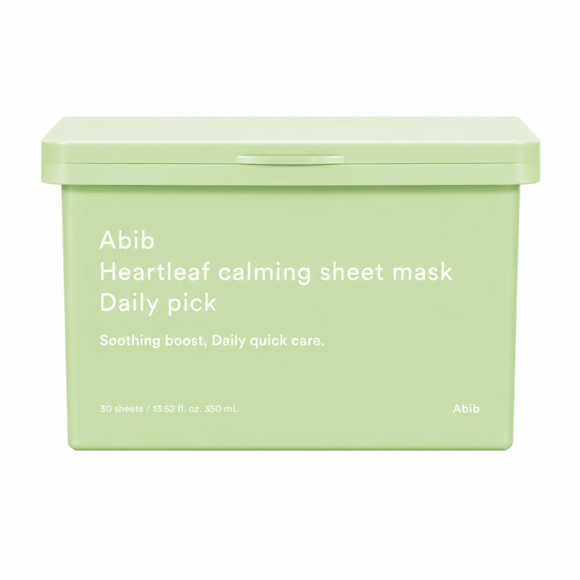 Abib - Heartleaf Calming Sheet Mask Daily Pick, 30 sheets - Feel You