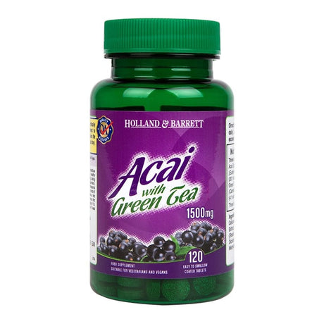 Acai Berry 1500 mg | with Green Tea - 120 Таблетки - Feel You