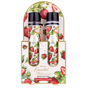 Accentra - Strawberry & Vanilla Essential Botanicals Body Care Set - Dárková sada ve zkumavkách - Feel You