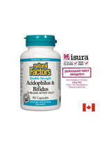 Acidophilus & Bifidus 10 Billion Active Cells Double Strength / Ацидофилус бифидус, 10 милиарда активни пробиотици, 90 капсули - Feel You