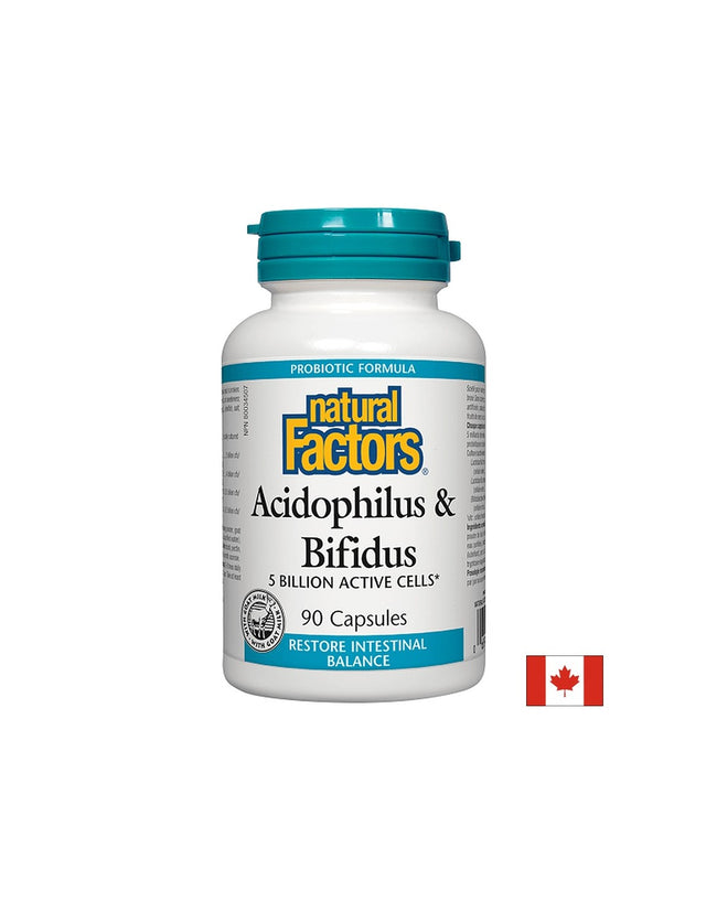 Acidophilus & Bifidus | 5 Billion Active Cells - 90 капсули - Feel You