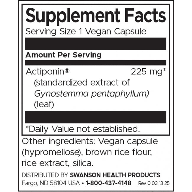 Actiponin AMPK Stimulator by Swanson Energy and Metabolic Support 225 mg per Capsule 60 Vegan Caps - Feel You